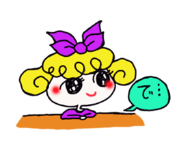 Colorful cute girl Sticker sticker #8234568