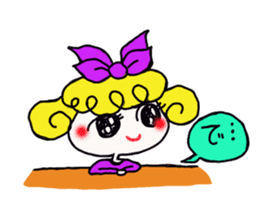 Colorful cute girl Sticker sticker #8234568