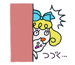 Colorful cute girl Sticker sticker #8234570