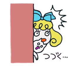 Colorful cute girl Sticker sticker #8234570