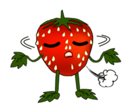 Q strawberry sticker #8236093