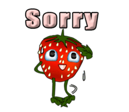 Q strawberry sticker #8236094