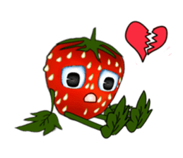 Q strawberry sticker #8236095