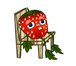 Q strawberry sticker #8236096
