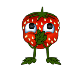 Q strawberry sticker #8236103