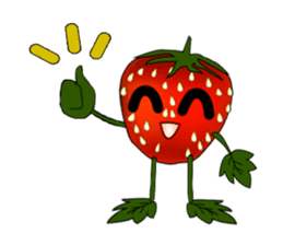 Q strawberry sticker #8236106