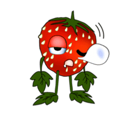 Q strawberry sticker #8236112