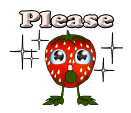 Q strawberry sticker #8236121
