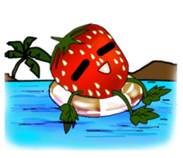 Q strawberry sticker #8236124