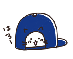 Nyanko living in hat sticker #8236132