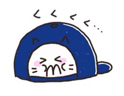 Nyanko living in hat sticker #8236137