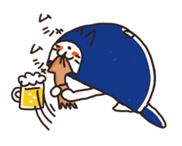 Nyanko living in hat sticker #8236139