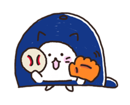 Nyanko living in hat sticker #8236150