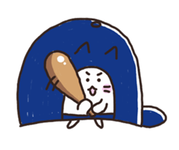 Nyanko living in hat sticker #8236151