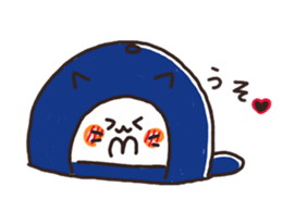 Nyanko living in hat sticker #8236152