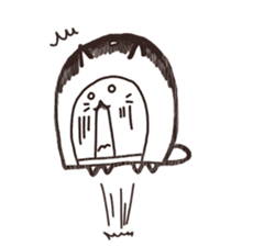 Nyanko living in hat sticker #8236155