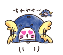 Nyanko living in hat sticker #8236157