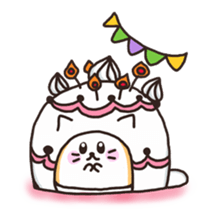 Nyanko living in hat sticker #8236169