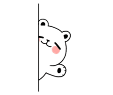 Soothing white Bear sticker #8237124