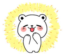 Soothing white Bear sticker #8237128