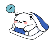 Soothing white Bear sticker #8237131