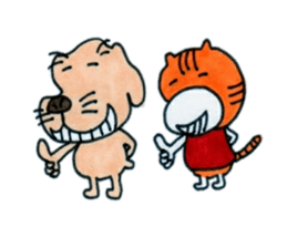 Ponta of dog and Mie of cat sticker #8237292