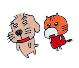 Ponta of dog and Mie of cat sticker #8237294