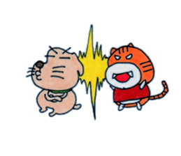 Ponta of dog and Mie of cat sticker #8237302