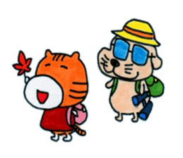 Ponta of dog and Mie of cat sticker #8237309