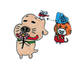 Ponta of dog and Mie of cat sticker #8237323