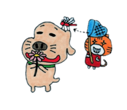 Ponta of dog and Mie of cat sticker #8237323