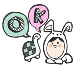 The Rabbit Girl & the Turtle sticker #8237493