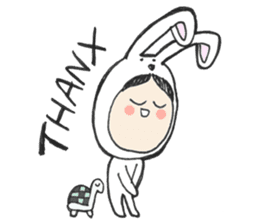 The Rabbit Girl & the Turtle sticker #8237495