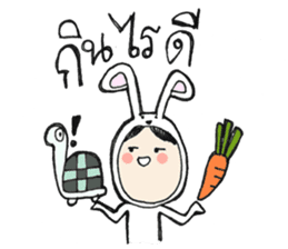 The Rabbit Girl & the Turtle sticker #8237499