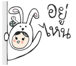 The Rabbit Girl & the Turtle sticker #8237500