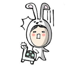 The Rabbit Girl & the Turtle sticker #8237501