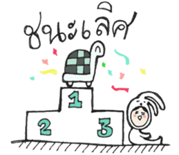 The Rabbit Girl & the Turtle sticker #8237502