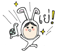 The Rabbit Girl & the Turtle sticker #8237505