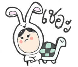 The Rabbit Girl & the Turtle sticker #8237508