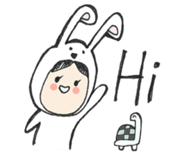 The Rabbit Girl & the Turtle sticker #8237512