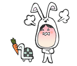 The Rabbit Girl & the Turtle sticker #8237513
