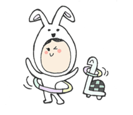 The Rabbit Girl & the Turtle sticker #8237521