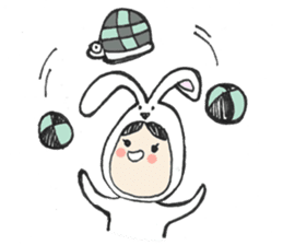 The Rabbit Girl & the Turtle sticker #8237523
