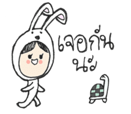 The Rabbit Girl & the Turtle sticker #8237525