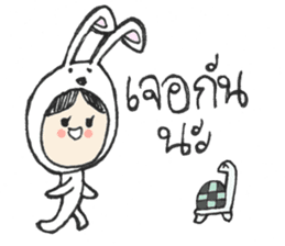 The Rabbit Girl & the Turtle sticker #8237525