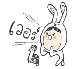 The Rabbit Girl & the Turtle sticker #8237528