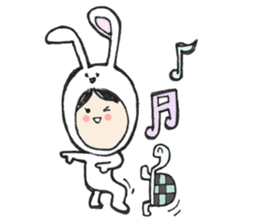 The Rabbit Girl & the Turtle sticker #8237529