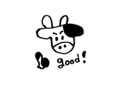 Cute cow Sticker. sticker #8238076
