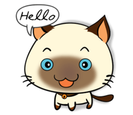 Wichienmas,  Happy Siamese Cat. sticker #8238132