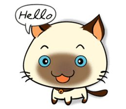 Wichienmas,  Happy Siamese Cat. sticker #8238132